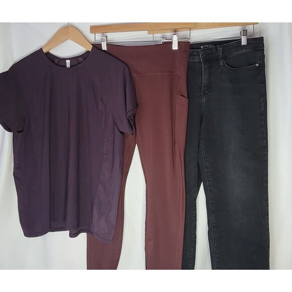 Athleta- Women's shirt, Leggings, and Jeans- size medium/6 - Picture 2 of 7
